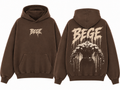 BEGE® Oversized Gym Hoodie – Vintage Mocha Brown | Pump Cover