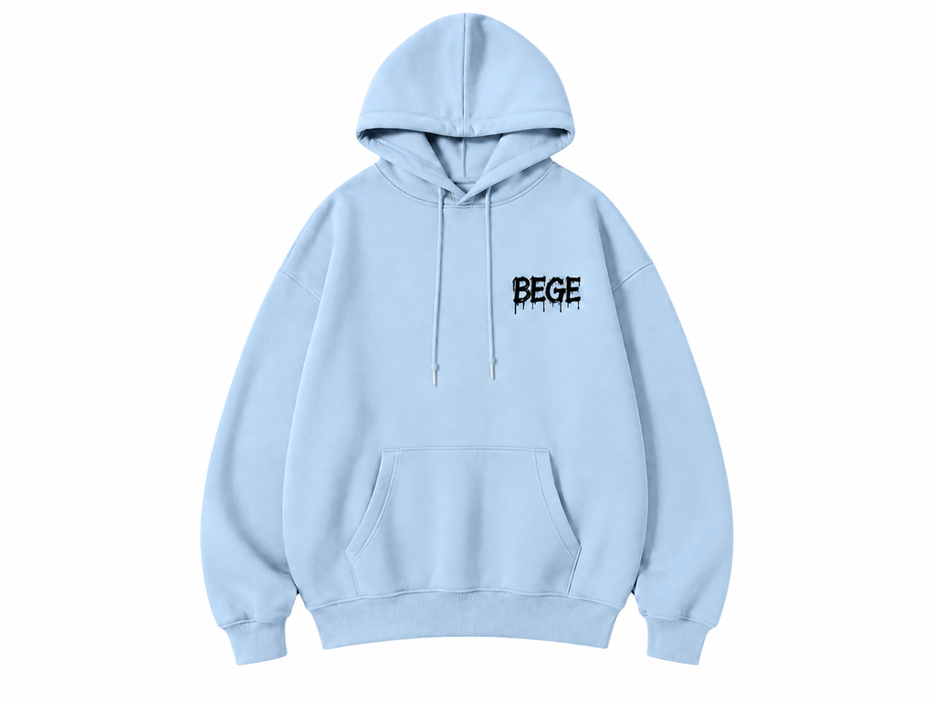 BEGE 'Built Different' Graphic Hoodie – Baby Blue