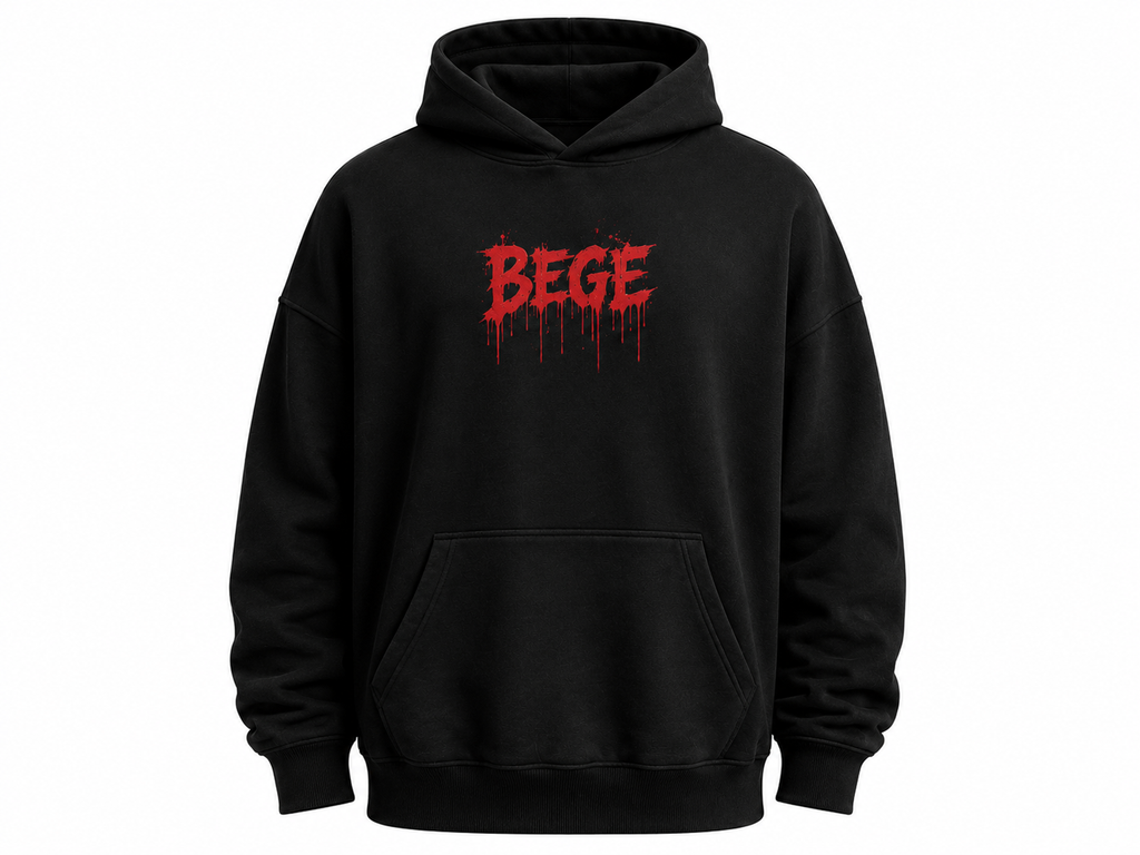 BEGE® Oversized Gym Hoodie–Black
