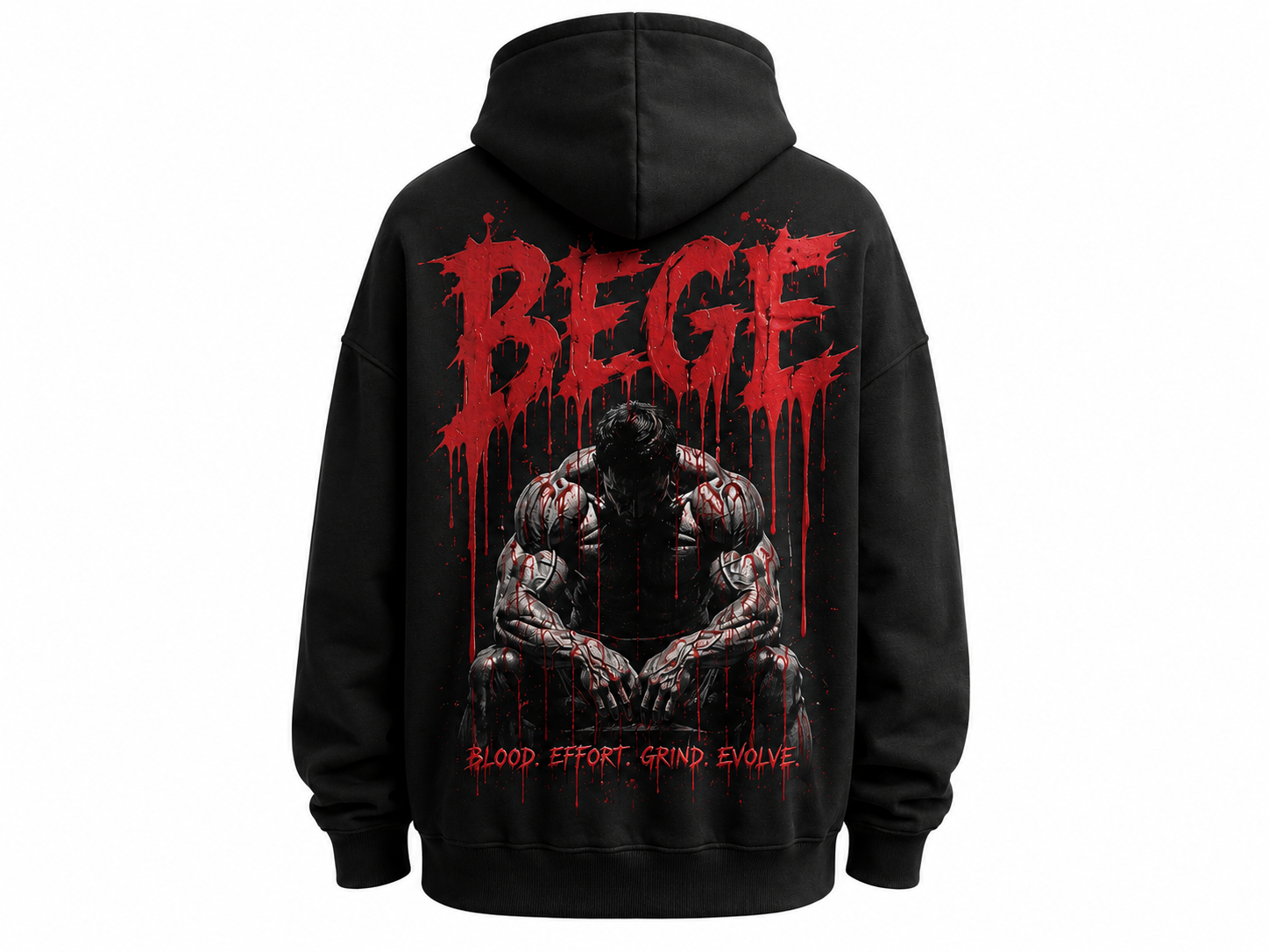 BEGE® Oversized Gym Hoodie–Black