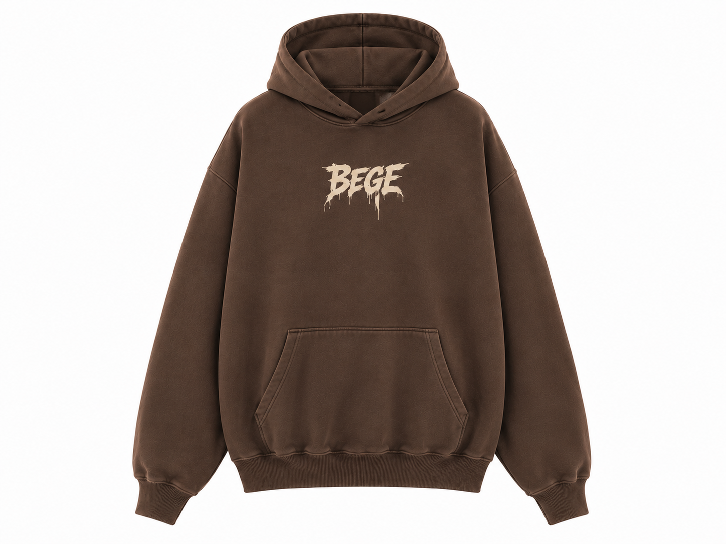 BEGE® Oversized Gym Hoodie – Vintage Mocha Brown | Pump Cover