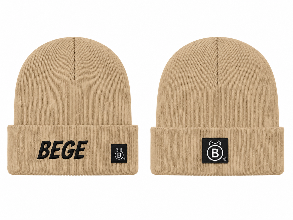BEGE™ Signature –Sand Beige Knit Beanie
