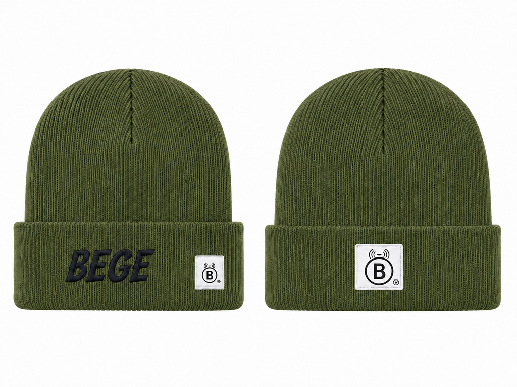 BEGE® Signature Olive Knit Beanie