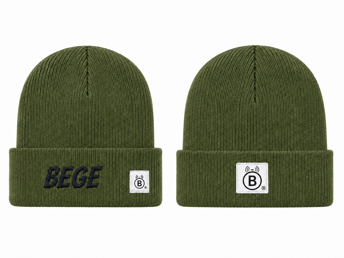 BEGE® Signature Olive Knit Beanie