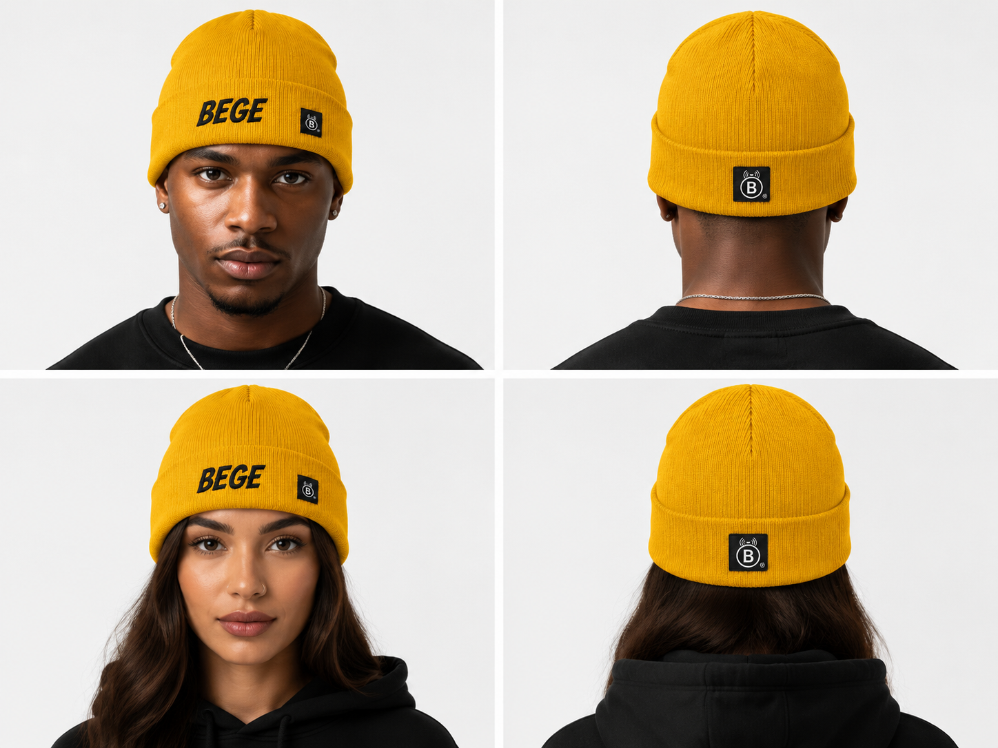 BEGE® Signature Yellow Knit Beanie