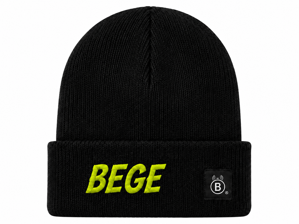BEGE™ Premium Black Knit Beanie