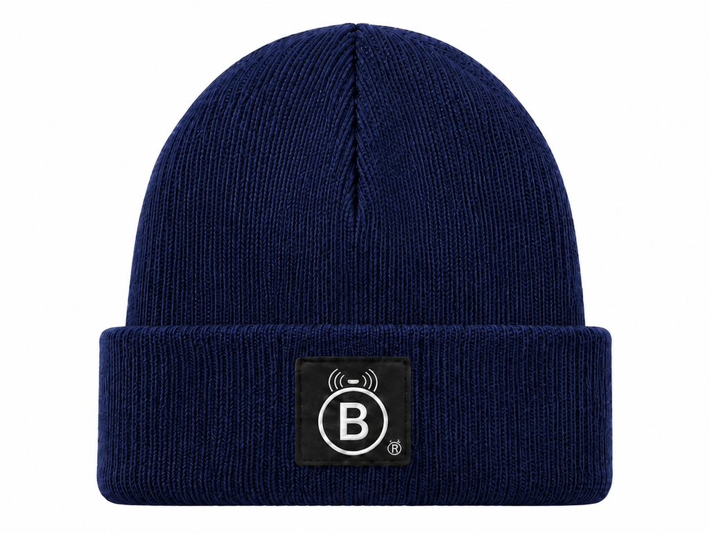 BEGE® Signature–Navy Blue Knit Beanie