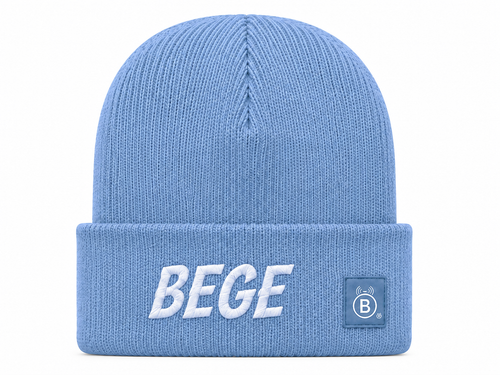 BEGE® Signature – Light Blue Knit Beanie