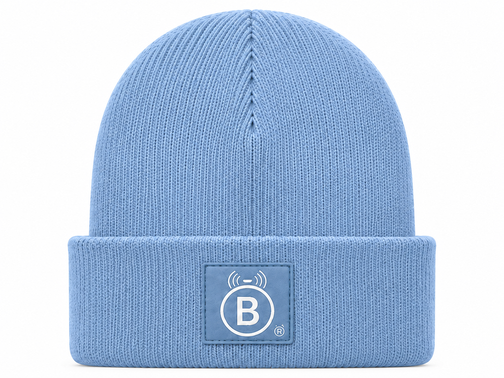 BEGE® Signature – Light Blue Knit Beanie