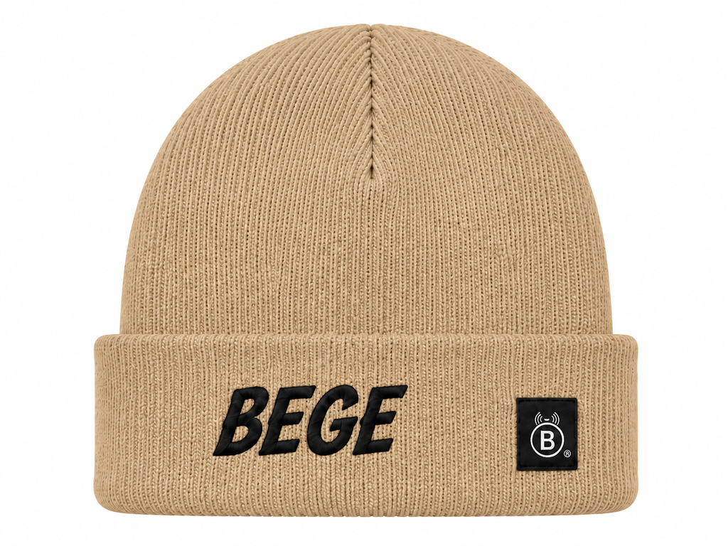 BEGE™ Signature –Sand Beige Knit Beanie