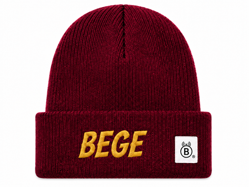 BEGE® Signature Maroon Knit Beanie