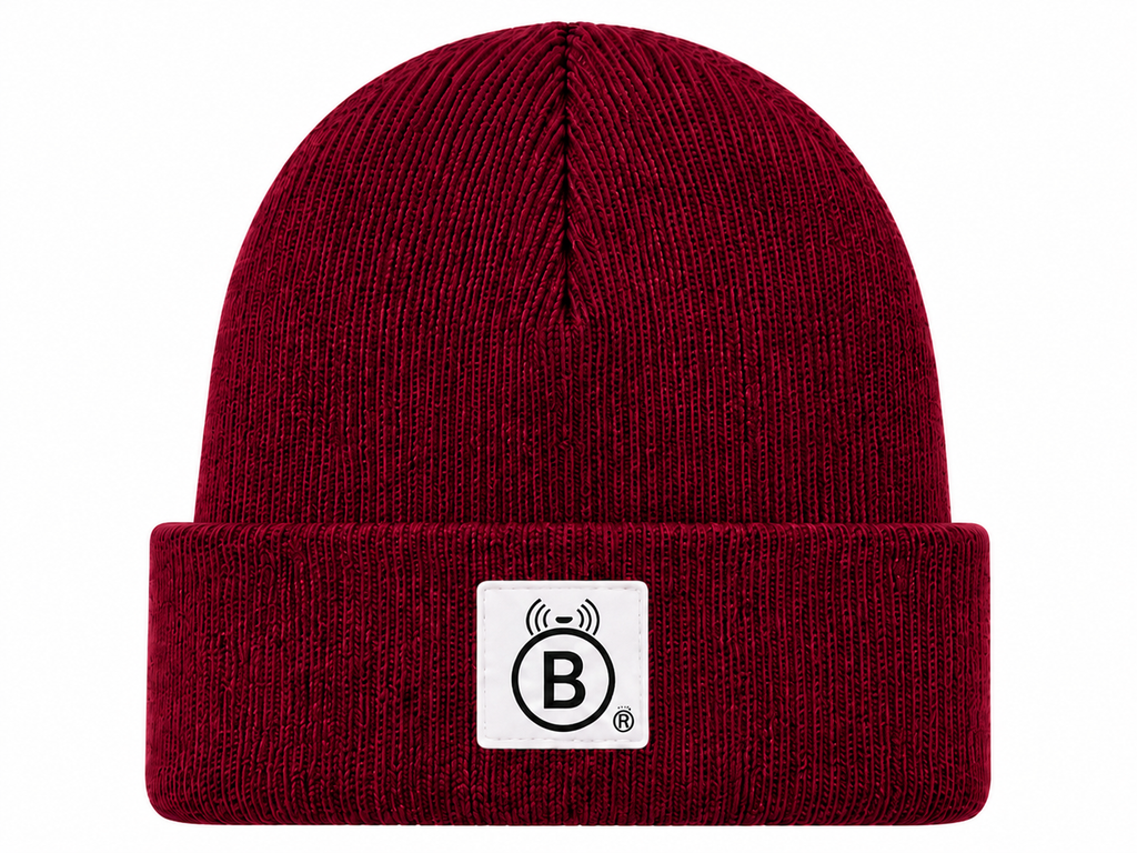 BEGE® Signature Maroon Knit Beanie