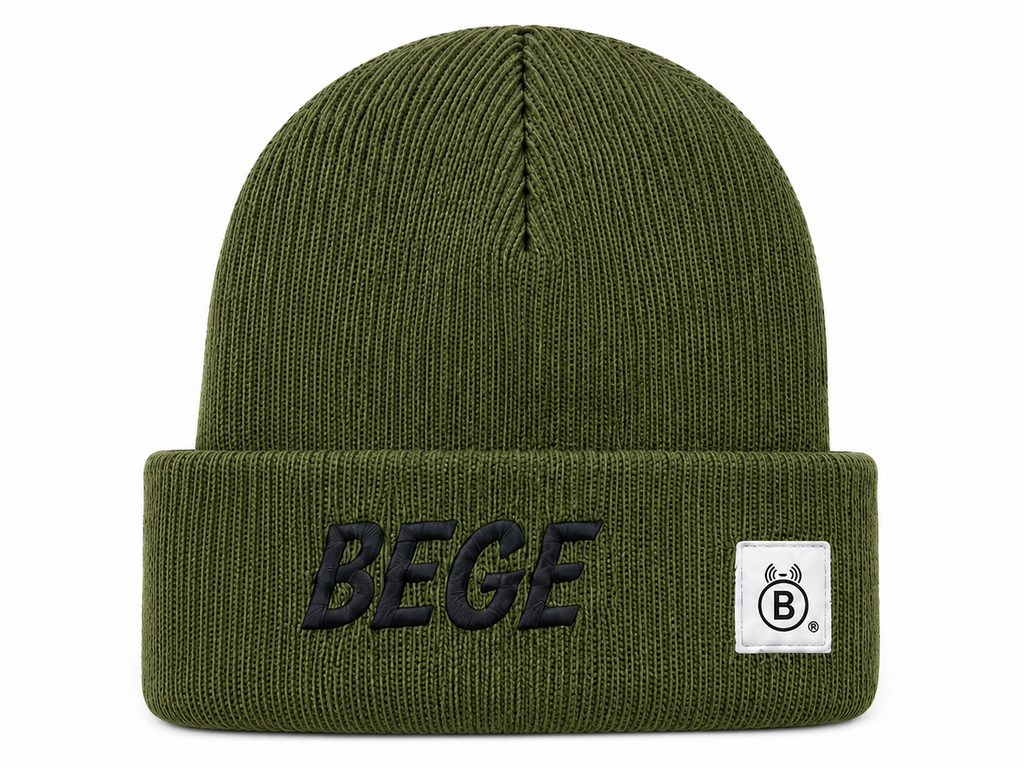 BEGE® Signature Olive Knit Beanie