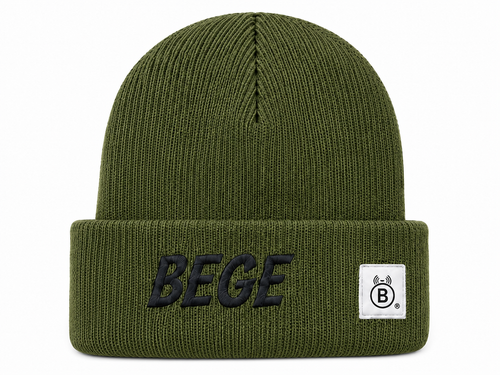 BEGE® Signature Olive Knit Beanie