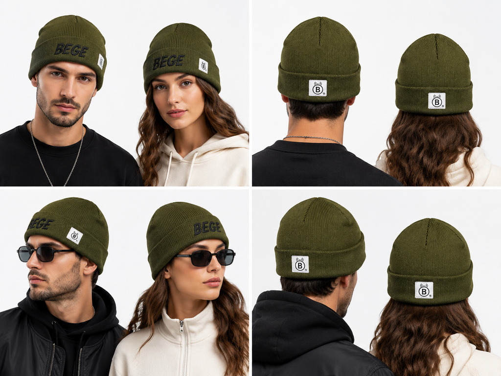 BEGE® Signature Olive Knit Beanie