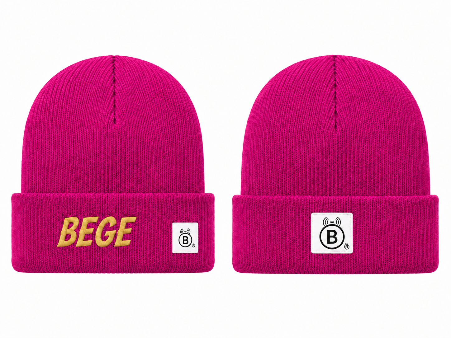 BEGE® Signature Fuchsia Knit Beanie