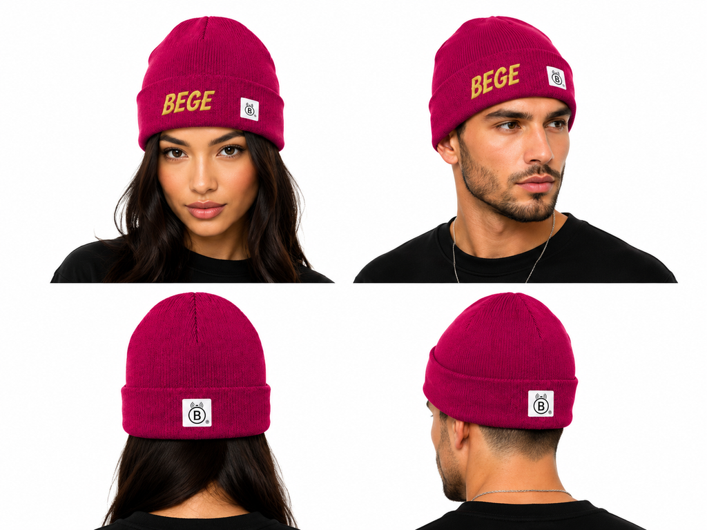 BEGE® Signature Fuchsia Knit Beanie