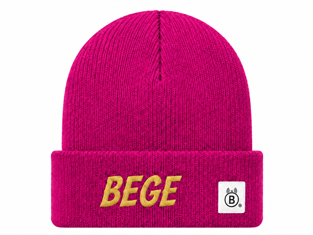 BEGE® Signature Fuchsia Knit Beanie