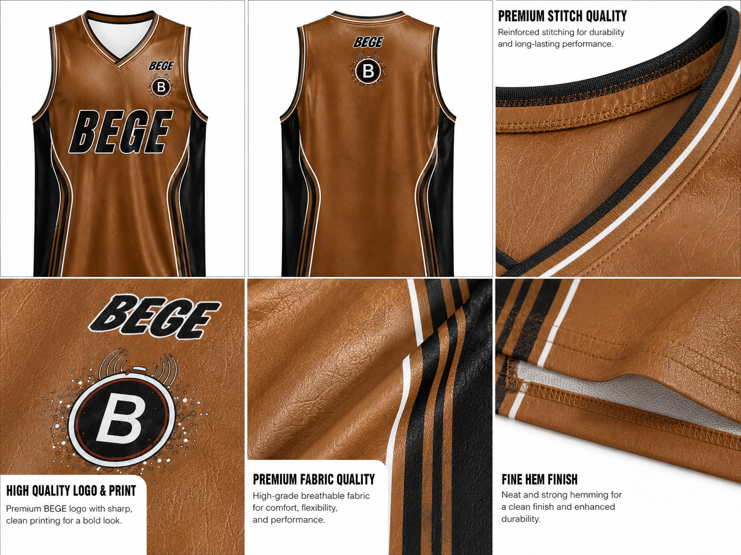 BEGE™ Premium Basketball Singlet