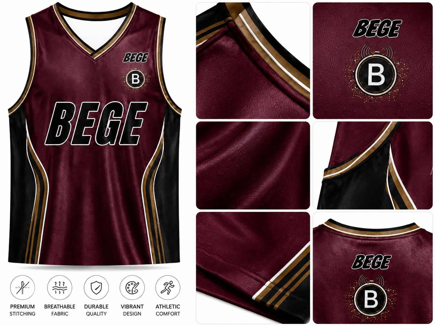 BEGE Basketball Singlet