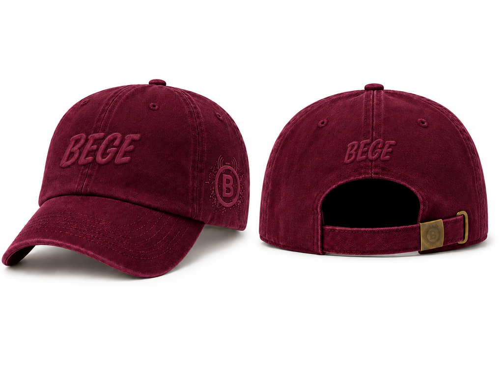 BEGE™ Premium–Burgundy Wine Dad Cap