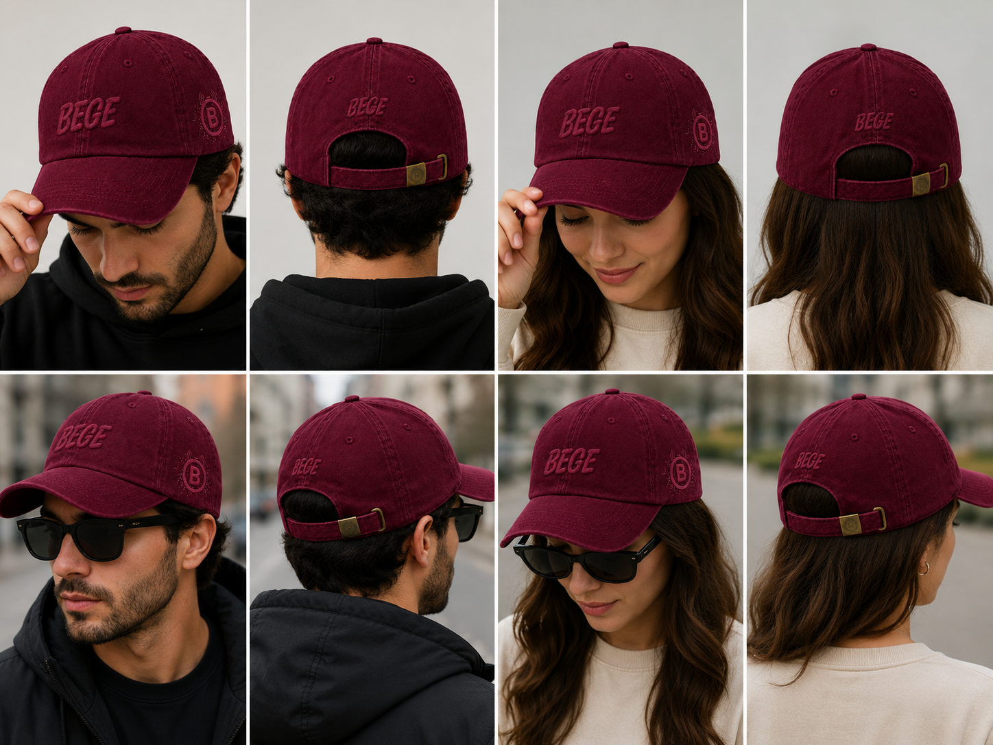BEGE™ Premium–Burgundy Wine Dad Cap