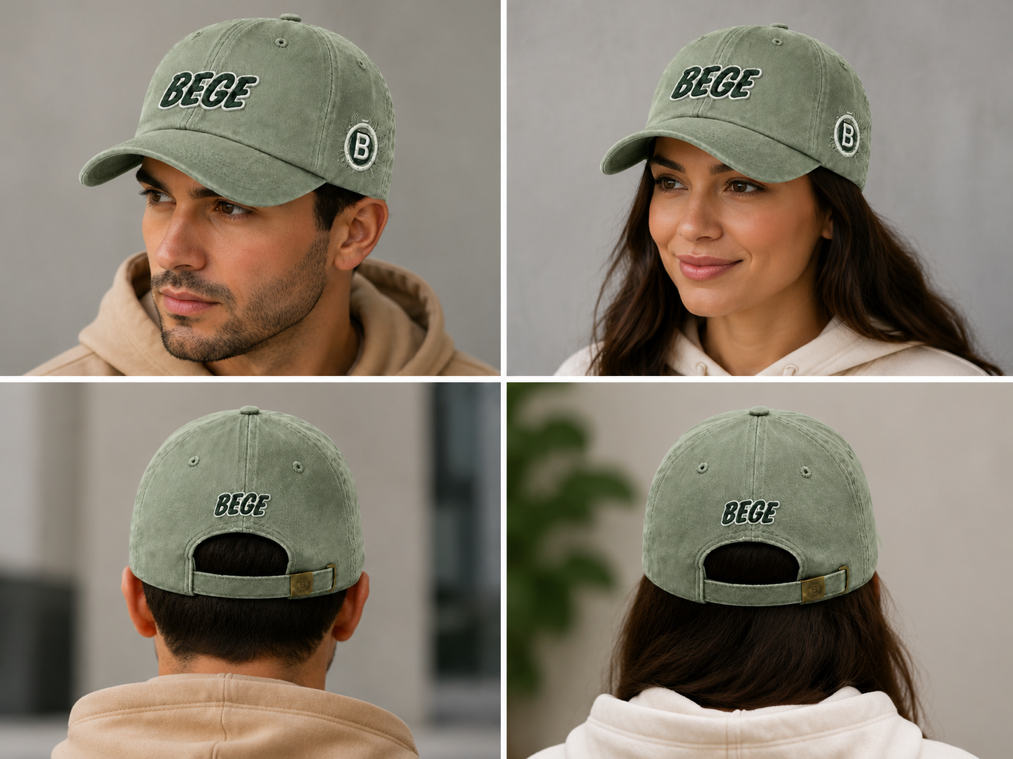 BEGE™ Premium–Sage Green Dad Cap