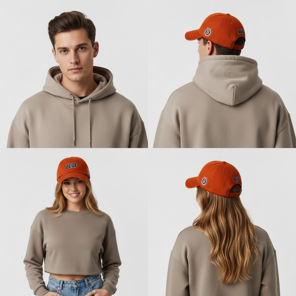 BEGE Cap Male & Female Model Grid