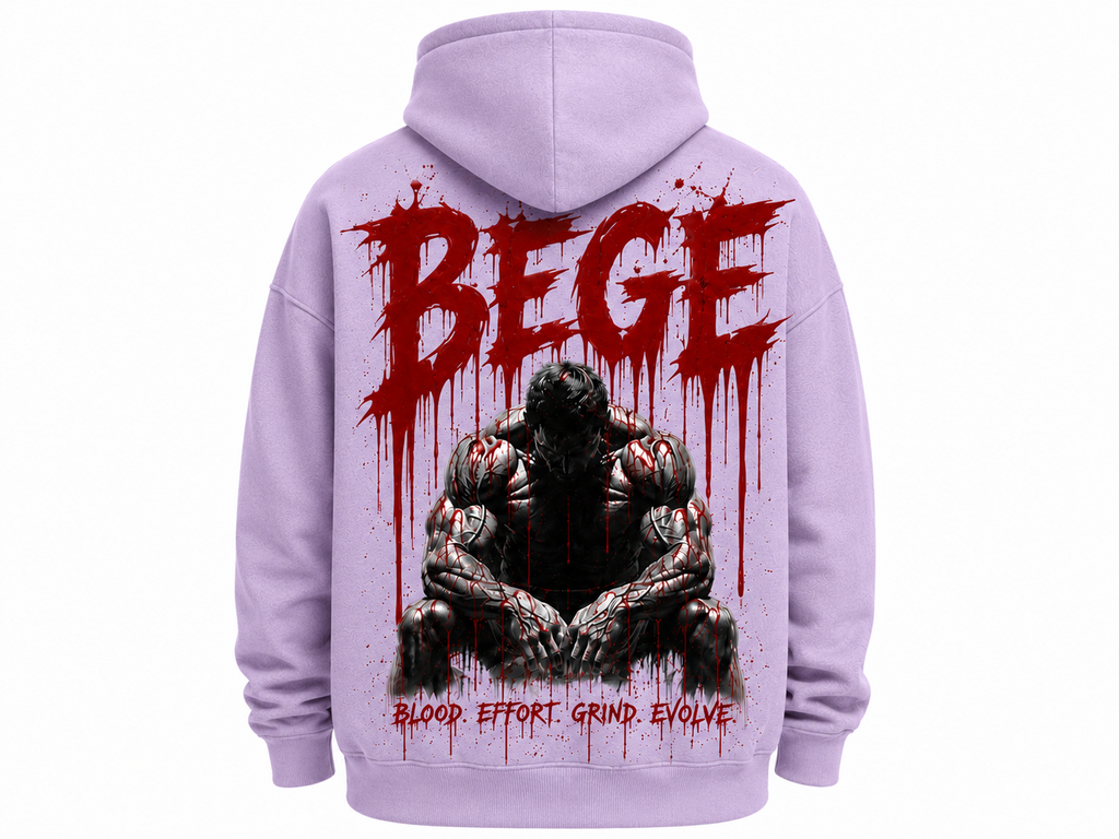 BEGE® Oversized Gym Hoodie–Lavender
