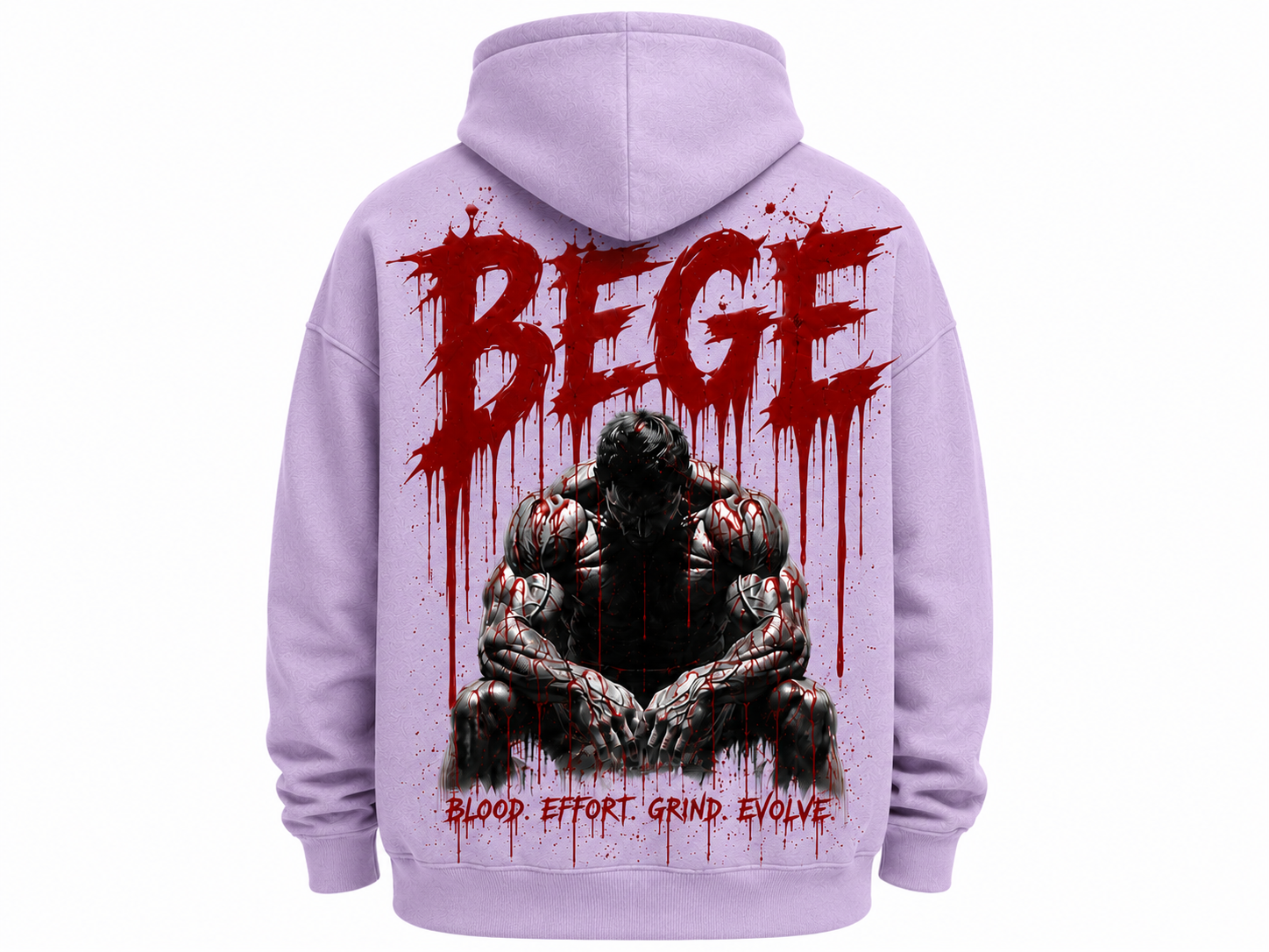 BEGE® Oversized Gym Hoodie–Lavender