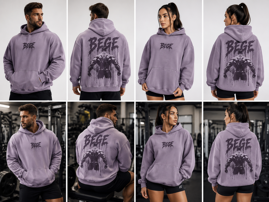 BEGE® TITAN Oversized Gym Hoodie – Premium Athletic Streetwear