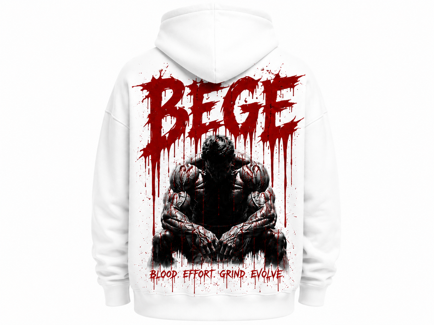BEGE® Oversized Gym Hoodie–White