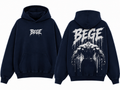 BEGE® Heavyweight Oversized Gym Hoodie – Navy Blue | Streetwear Hoodie