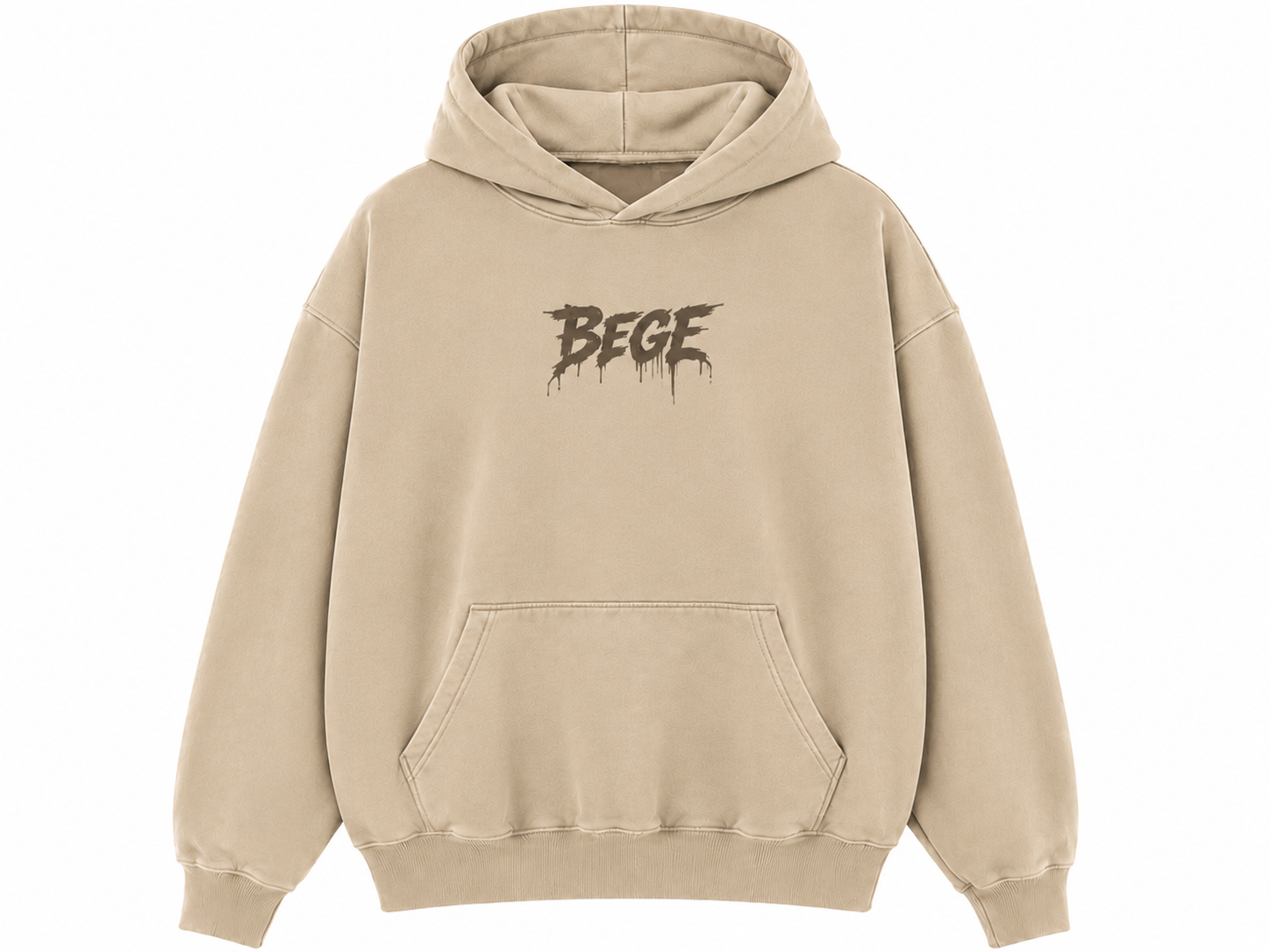 BEGE® Titan Legacy Hoodie – Sand Edition | Oversized Gym Hoodie