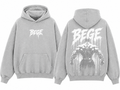 BEGE® TITAN Oversized Gym Hoodie – Heather Gray | Pump Cover