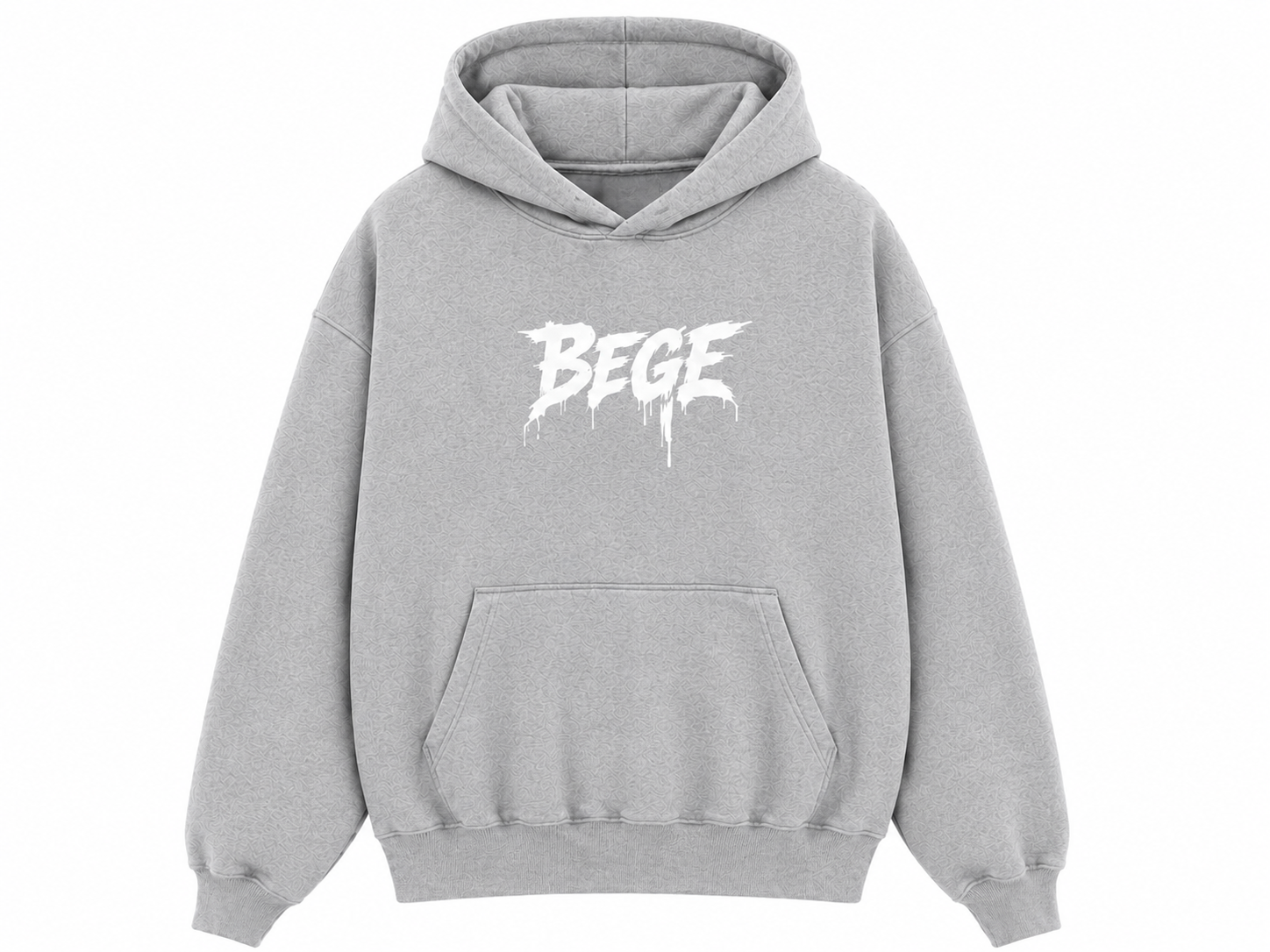 BEGE® TITAN Oversized Gym Hoodie – Heather Gray | Pump Cover