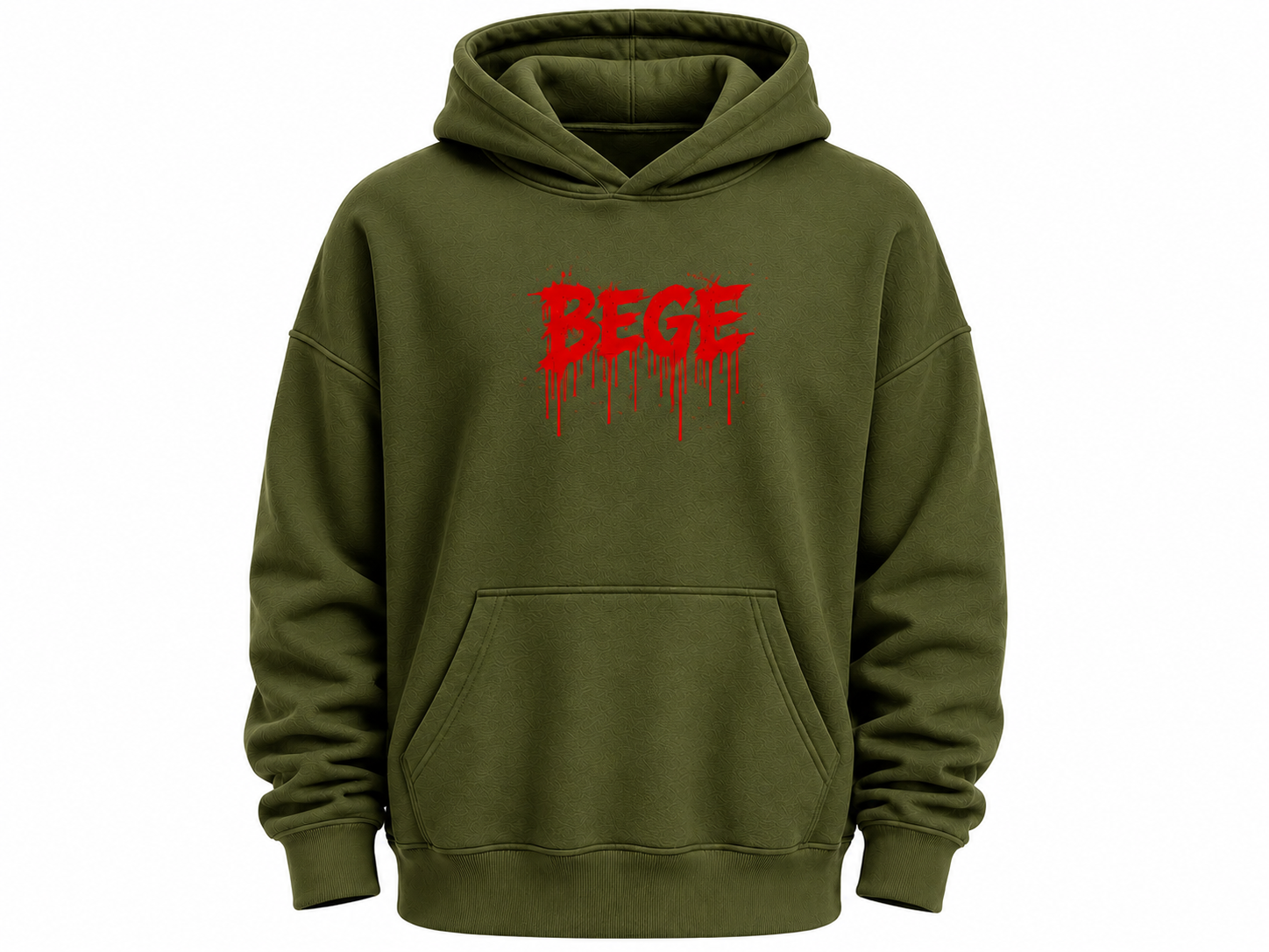 BEGE® Oversized Gym Hoodie-Olive Green
