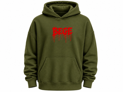 BEGE® Oversized Gym Hoodie-Olive Green