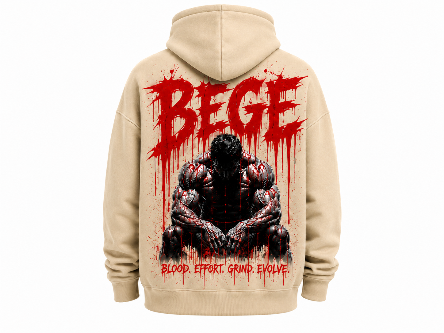 BEGE® Oversized Gym Hoodie–Camel Beige