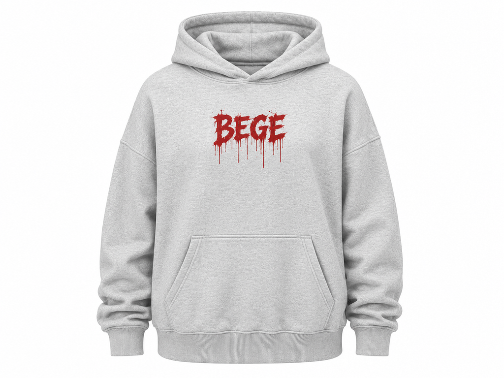 BEGE® Oversized Gym Hoodie-Heather Gray