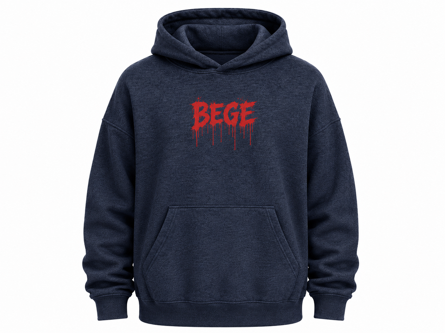 BEGE® Oversized Gym Hoodie-Heather Navy