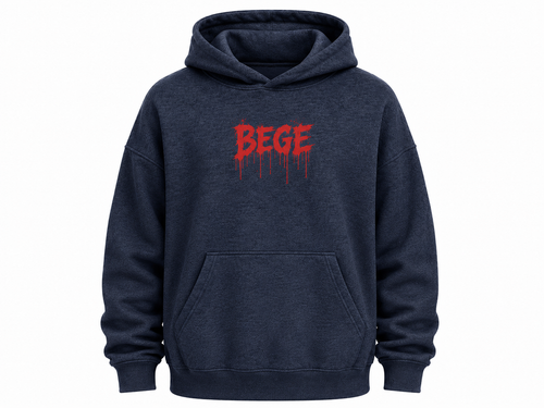BEGE® Oversized Gym Hoodie-Heather Navy